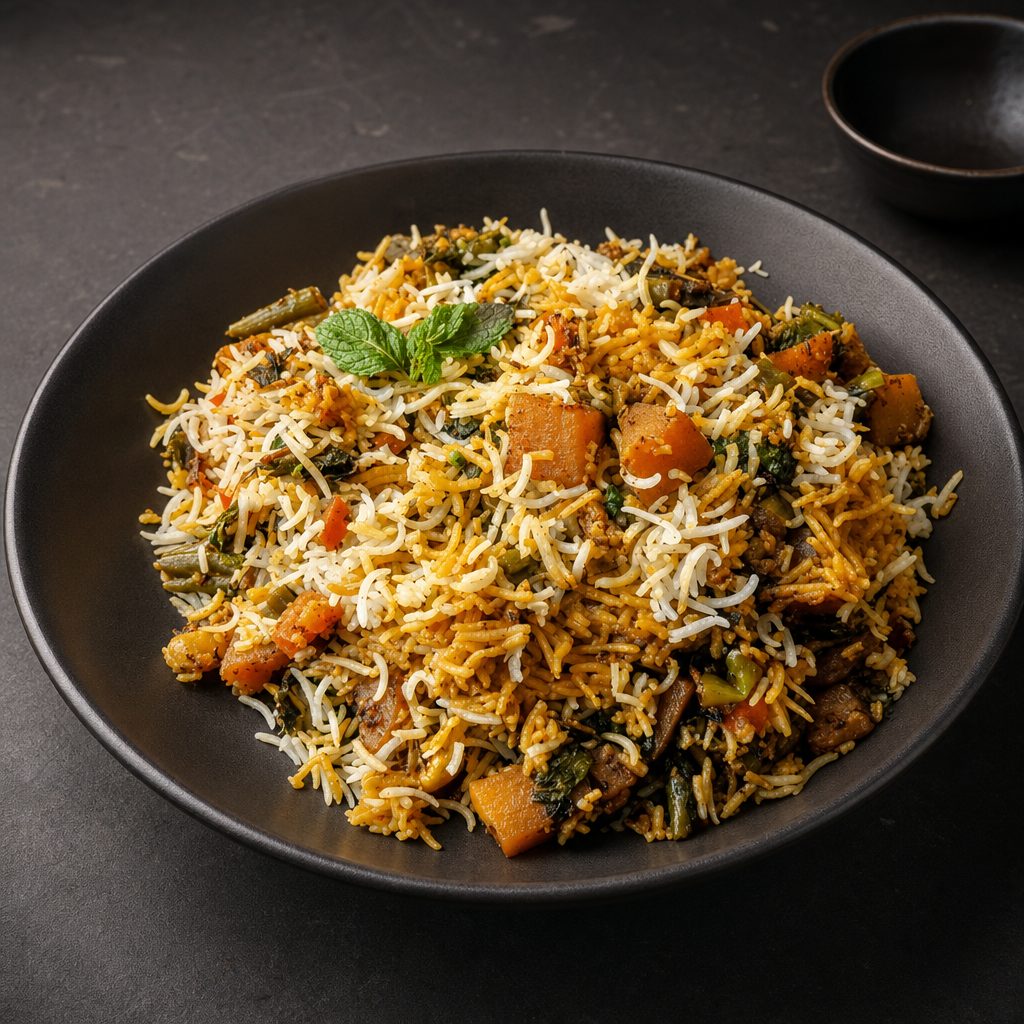 Veg Dum Biryani.